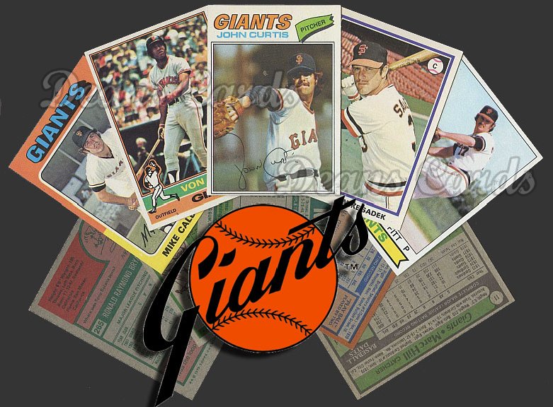 1975 Topps -79 San Francisco Giants 50 Card Team Starter Set / Lot